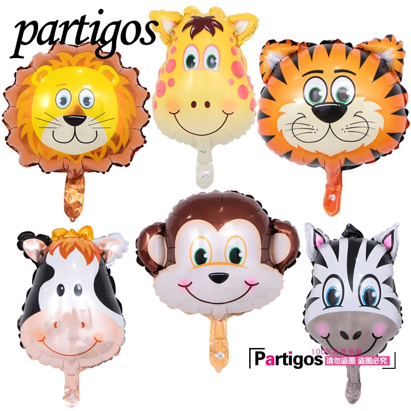 50pcs mini animal balloons birthday party decoration Lion & monkey & zebra & cow head Safari zoo foil balloons Classic toys 
50pcs mini animal balloons birthday party decoration Lion & monkey & zebra & cow head Safari zoo foil balloons Classic toys
