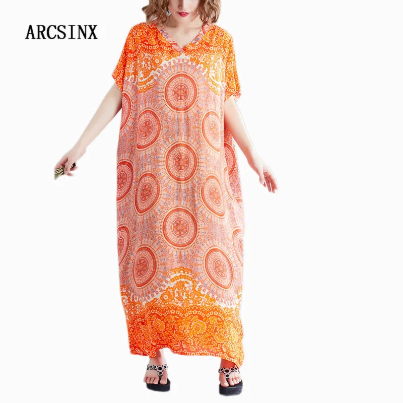 ARCSINX Boho Long Dress Women Plus Size 4XL 5XL 6XL 7XL 8XL 9XL Korean V-Neck Casual Dress Women Summer Dresses And Sundresses
ARCSINX Boho Long Dress Women Plus Size 4XL 5XL 6XL 7XL 8XL 9XL Korean V-Neck Casual Dress Women Summer Dresses And Sundresses