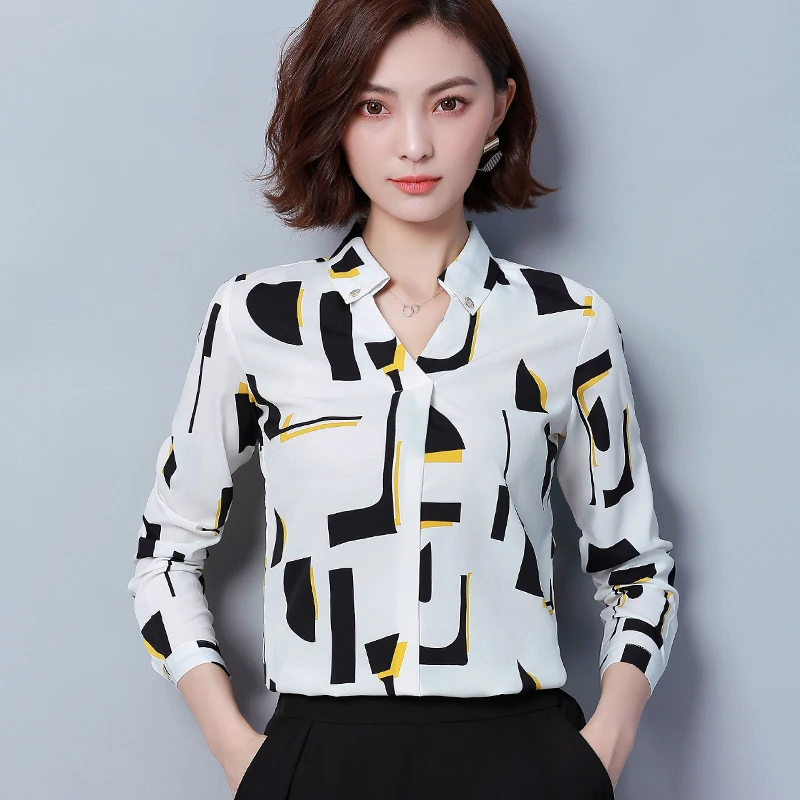 S-3XL Lady V-neck Printed Official Blouses Shirts Women Formal Chiffon Shirt Blouse Top For Female JM723
S-3XL Lady V-neck Printed Official Blouses Shirts Women Formal Chiffon Shirt Blouse Top For Female JM723