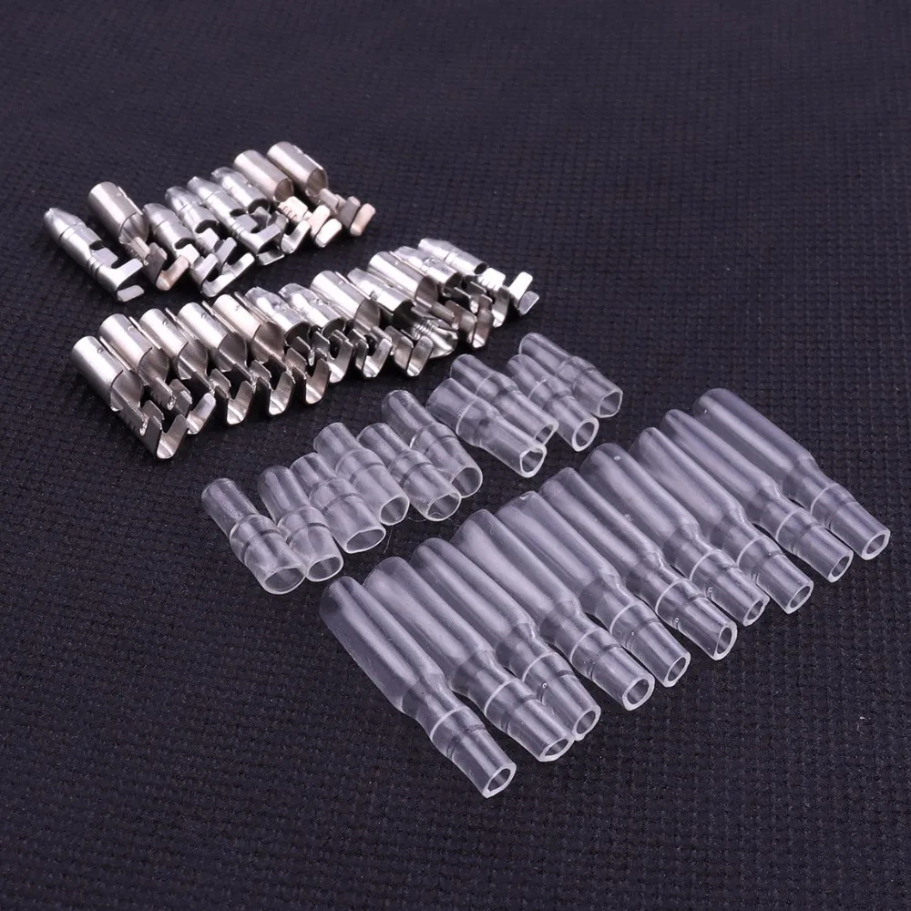 4mm Tin Plated Male & Female Bullet Terminals for Auto Car Vehicle Connector Waterproof Jacket Terminals with Insulation Covers
4mm Tin Plated Male & Female Bullet Terminals for Auto Car Vehicle Connector Waterproof Jacket Terminals with Insulation Covers