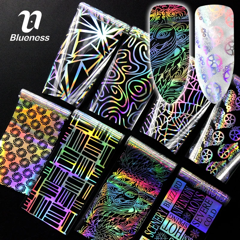 Blueness 4*100cm/Roll Colorful Laser Nails Foil Stickers Letter Bird Stripe Lattice Design Manicure Nails Art Decorations Decals
Blueness 4*100cm/Roll Colorful Laser Nails Foil Stickers Letter Bird Stripe Lattice Design Manicure Nails Art Decorations Decals