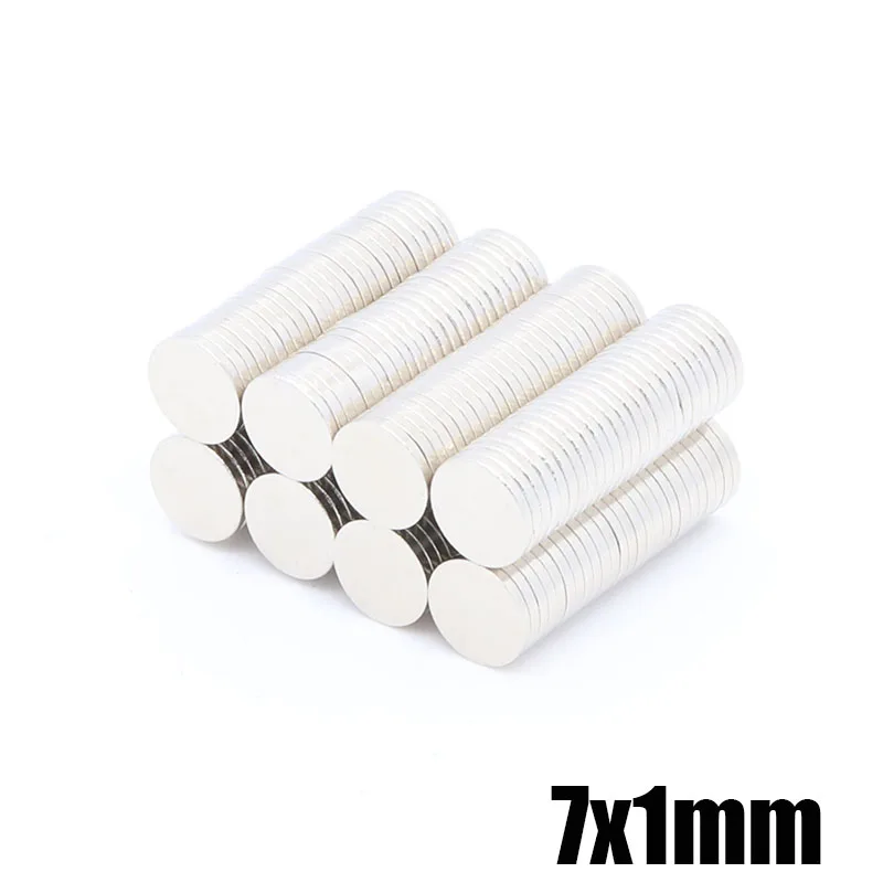 100Pcs 7x1mm Neodymium Magnet Disc N35 Permanent Small Round Super Powerful Strong Magnetic Magnets For Craft 7mm x 1mm
100Pcs 7x1mm Neodymium Magnet Disc N35 Permanent Small Round Super Powerful Strong Magnetic Magnets For Craft 7mm x 1mm
