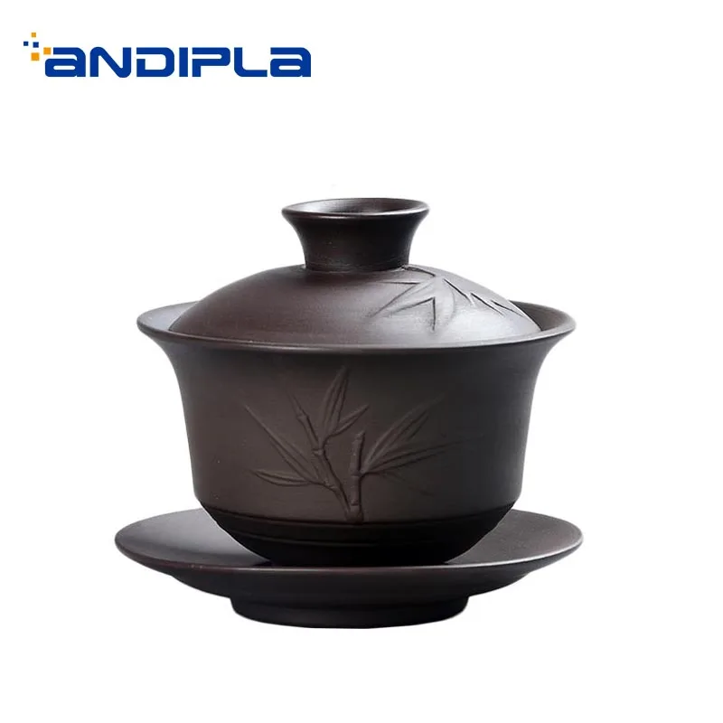 200/230ml Yixing Purple Clay Gaiwan Tea Bowl with Lid Saucer Set Vintage Zisha Drinkware Teaware Office Tea Ceremony Tureen Gift
200/230ml Yixing Purple Clay Gaiwan Tea Bowl with Lid Saucer Set Vintage Zisha Drinkware Teaware Office Tea Ceremony Tureen Gift