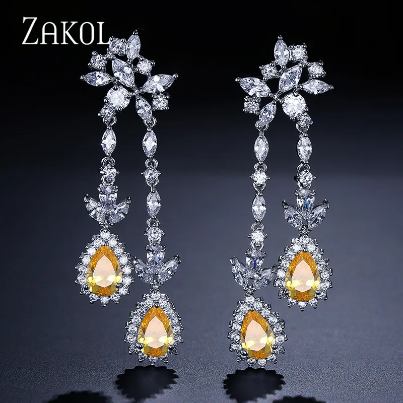 ZAKOL Sliver Color Luxury Teardrop Cubic Zircon Dangle Drop Earring For Ladies/Women Exquisite Gift FSEP230
ZAKOL Sliver Color Luxury Teardrop Cubic Zircon Dangle Drop Earring For Ladies/Women Exquisite Gift FSEP230