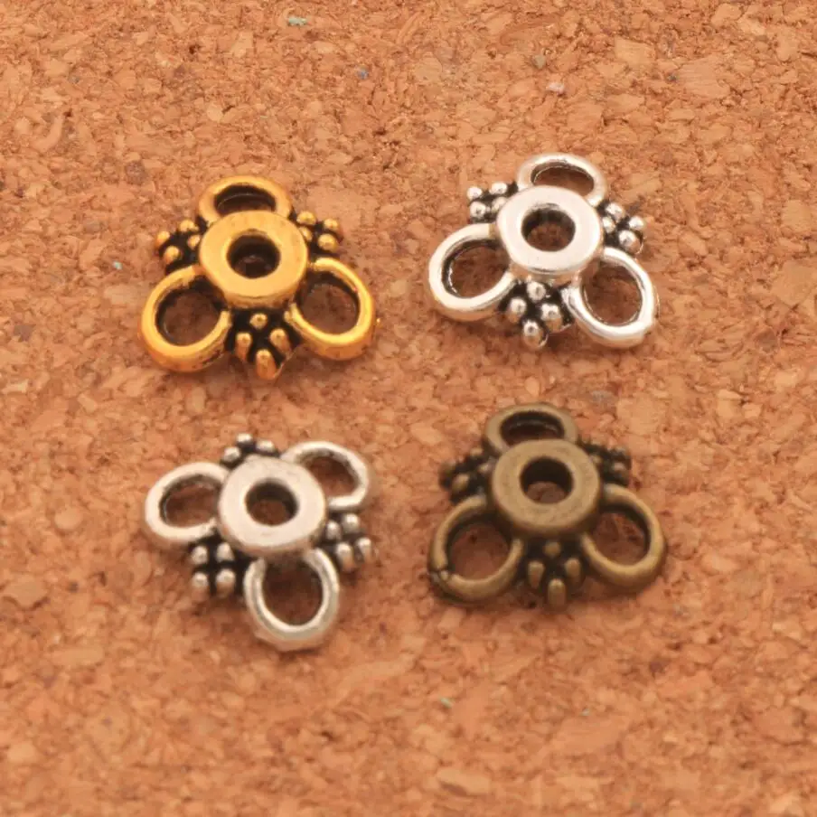 70pcs 9.9x9.9mm Antique Silver/Gold/Bronze Triangle Flower Dots Bead cap Jewelry Findings Components L1037
70pcs 9.9x9.9mm Antique Silver/Gold/Bronze Triangle Flower Dots Bead cap Jewelry Findings Components L1037