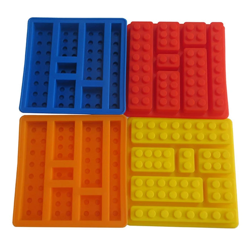 

1PCS Lego Brick Blocks Shaped Rectangular DIY Chocolate Silicone Mold Ice Cube Tray Cake Tools Fondant Moulds