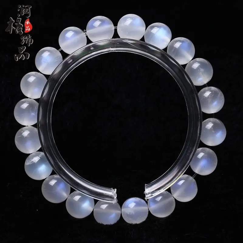 Top natural ice blue moonstone bracelet blue moon stone blu ray