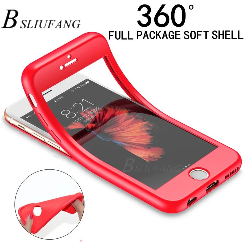 BSLIUFANG Hot 360 Full Cover Silicone Phone Case For iPhone 6 6S 7 8 Plus Protective Cases Soft TPU Shell For iPhone X XR XS Max
BSLIUFANG Hot 360 Full Cover Silicone Phone Case For iPhone 6 6S 7 8 Plus Protective Cases Soft TPU Shell For iPhone X XR XS Max