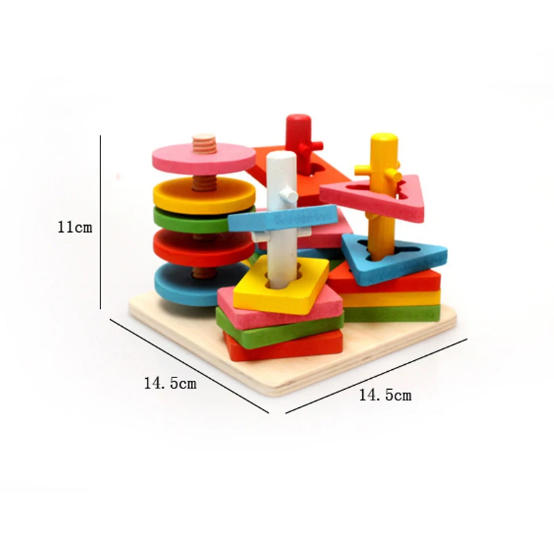 1Pcs Wooden Column Shapes Stacking Toys Baby Preschool Educational Geometric Sorting Board Blocks Montessori Building Blocks Toy
1Pcs Wooden Column Shapes Stacking Toys Baby Preschool Educational Geometric Sorting Board Blocks Montessori Building Blocks Toy