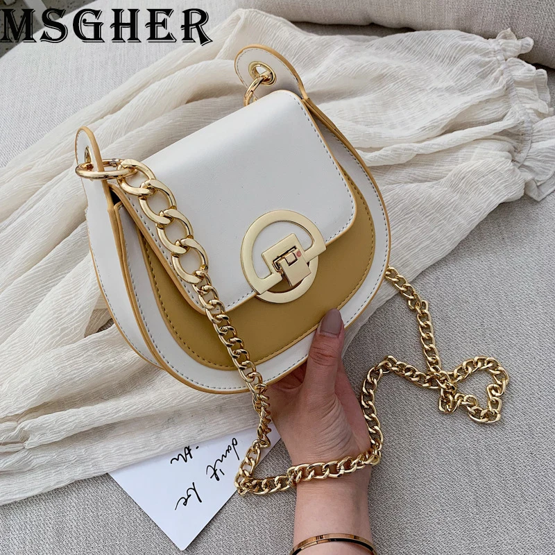 MSGHER Saddle Bags Women Fashion Panelled Small Chain Bags Female Casual Shoulder Bags High Quality Crossbody Bags
MSGHER Saddle Bags Women Fashion Panelled Small Chain Bags Female Casual Shoulder Bags High Quality Crossbody Bags