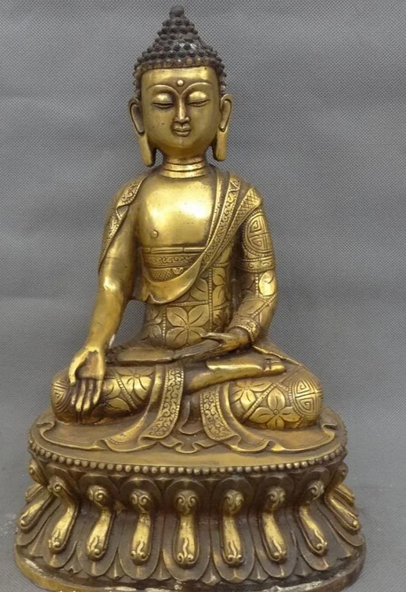 JP S62 12" Tibet Buddhism Bronze Gilt Sakyamuni Robe Shakyamuni Buddha Statue Seat
JP S62 12" Tibet Buddhism Bronze Gilt Sakyamuni Robe Shakyamuni Buddha Statue Seat