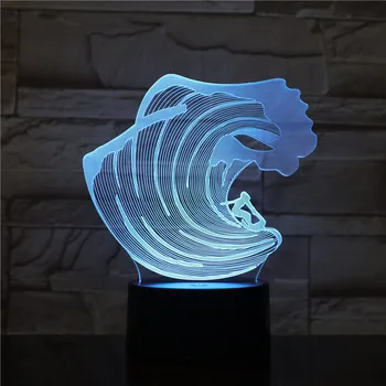 3D Lamp The Waves of The Sea Color Changing with Remote Battery Powered Touch Sensor 3D Illusion for Kids Led Night Light Lamp
3D Lamp The Waves of The Sea Color Changing with Remote Battery Powered Touch Sensor 3D Illusion for Kids Led Night Light Lamp