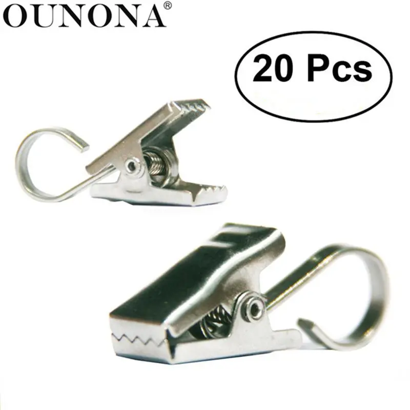 OUNONA 20PCS Curtain Hooks Rustproof Drapery Ring Satin Nickel Curtain Clips With Hook Window Curtain Hook Metal Rings Clips
OUNONA 20PCS Curtain Hooks Rustproof Drapery Ring Satin Nickel Curtain Clips With Hook Window Curtain Hook Metal Rings Clips