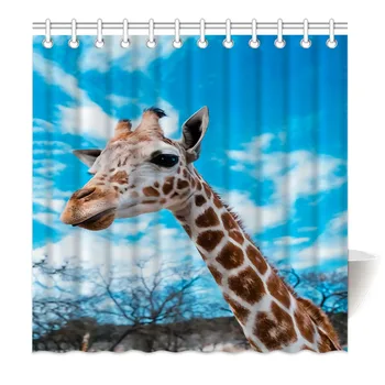HommomH Shower Curtain Weights Resistant Waterproof Fabric With Hooks Bathroom Cute giraffe blue sky white clouds animal
HommomH Shower Curtain Weights Resistant Waterproof Fabric With Hooks Bathroom Cute giraffe blue sky white clouds animal