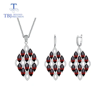 TBJ,big size Party earring pendant necklace natural mozambique garnet gemstone jewelry set 925 sterling silver for lady in party
TBJ,big size Party earring pendant necklace natural mozambique garnet gemstone jewelry set 925 sterling silver for lady in party