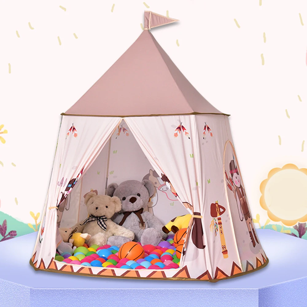 Children's Tent For Kids Princess Play House Wigwam Castle Portable Teepee Kids Present Hang Flag Tent Children's Room Game Toys
Children's Tent For Kids Princess Play House Wigwam Castle Portable Teepee Kids Present Hang Flag Tent Children's Room Game Toys