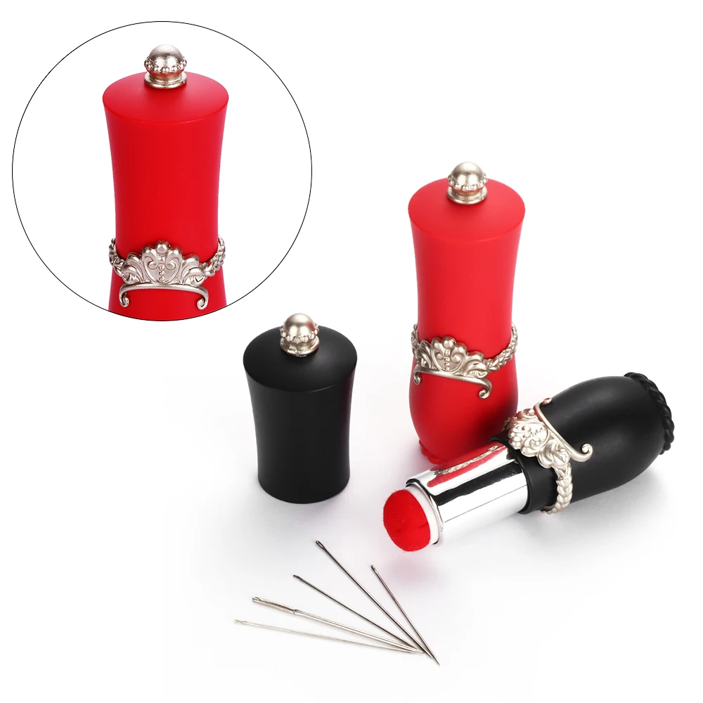 1pc Craft Lipstick Shaped Needles Pin Cushion with 5 Sewing Needles Pincushion Rotatable Needle Holder Sewing Tool Accessories
1pc Craft Lipstick Shaped Needles Pin Cushion with 5 Sewing Needles Pincushion Rotatable Needle Holder Sewing Tool Accessories