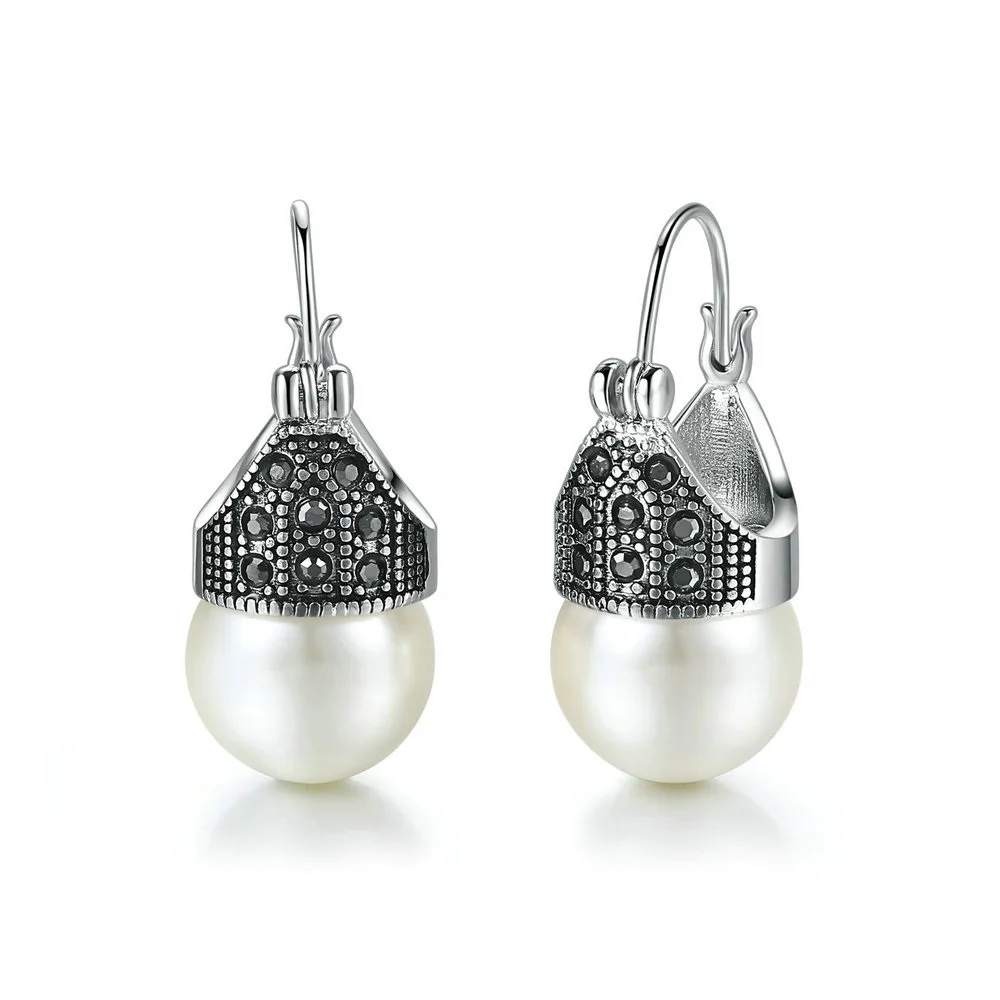 TRACYSWING Drop Earring For Women Vintage Imitation Pearl Black Crystal Silver Color Fashion Jewelry Wedding Party TWE700
TRACYSWING Drop Earring For Women Vintage Imitation Pearl Black Crystal Silver Color Fashion Jewelry Wedding Party TWE700