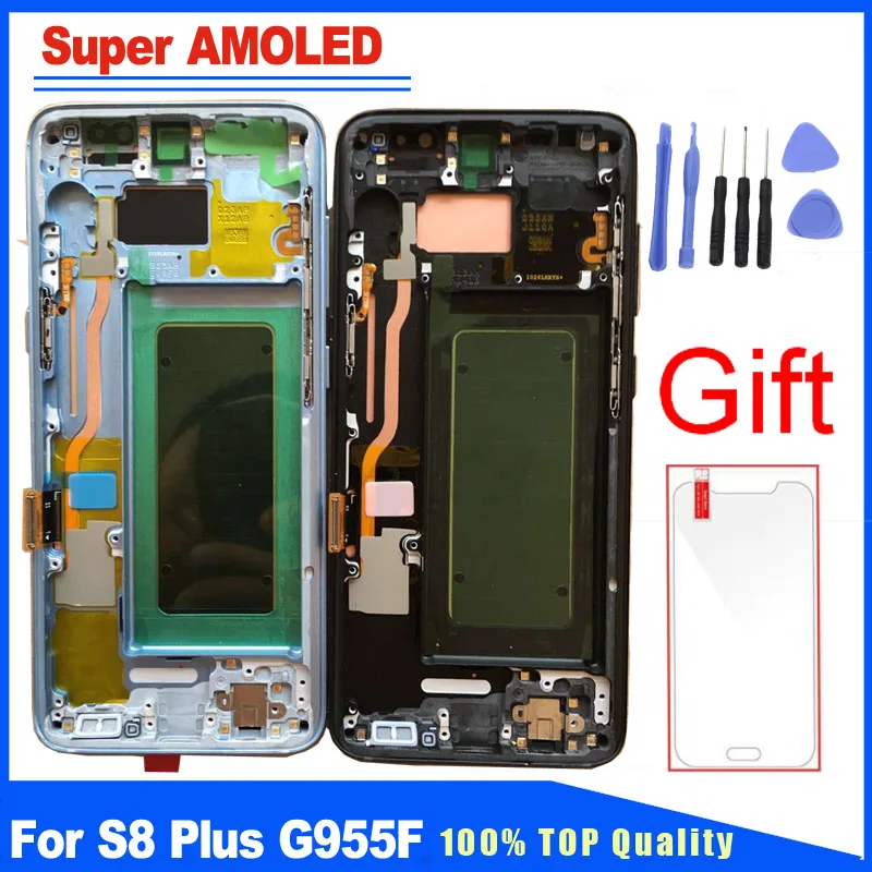 For Samsung Galaxy S8 Plus G955F Super AMOLED Replacement LCD Display Touch Screen Digitizer With Frame Full Assembly Free Tools
For Samsung Galaxy S8 Plus G955F Super AMOLED Replacement LCD Display Touch Screen Digitizer With Frame Full Assembly Free Tools