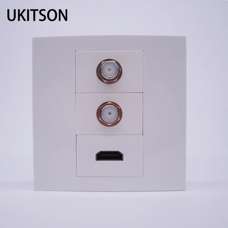 F Fead Digital TV 2 Ports Wall Outlet With HDMI Socket Female To Female Faceplate
F Fead Digital TV 2 Ports Wall Outlet With HDMI Socket Female To Female Faceplate