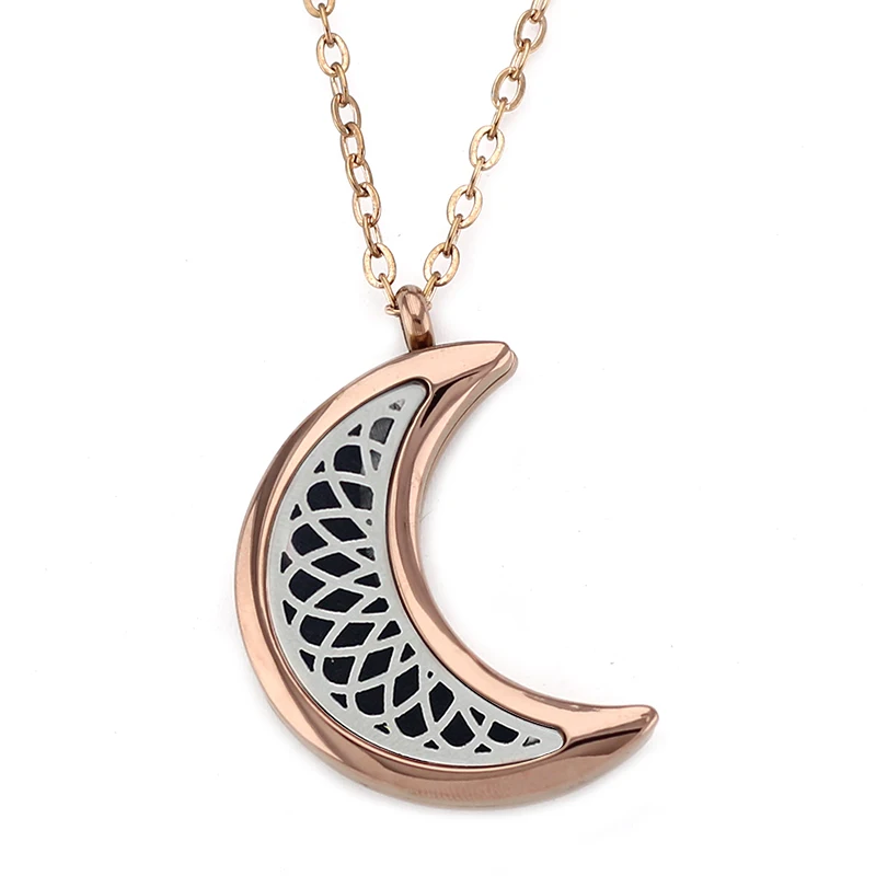 316 stainless steel MOON shape perfume lockets magnetic aromatherapy pendant chocolate&rainbow diffuser necklace
316 stainless steel MOON shape perfume lockets magnetic aromatherapy pendant chocolate&rainbow diffuser necklace