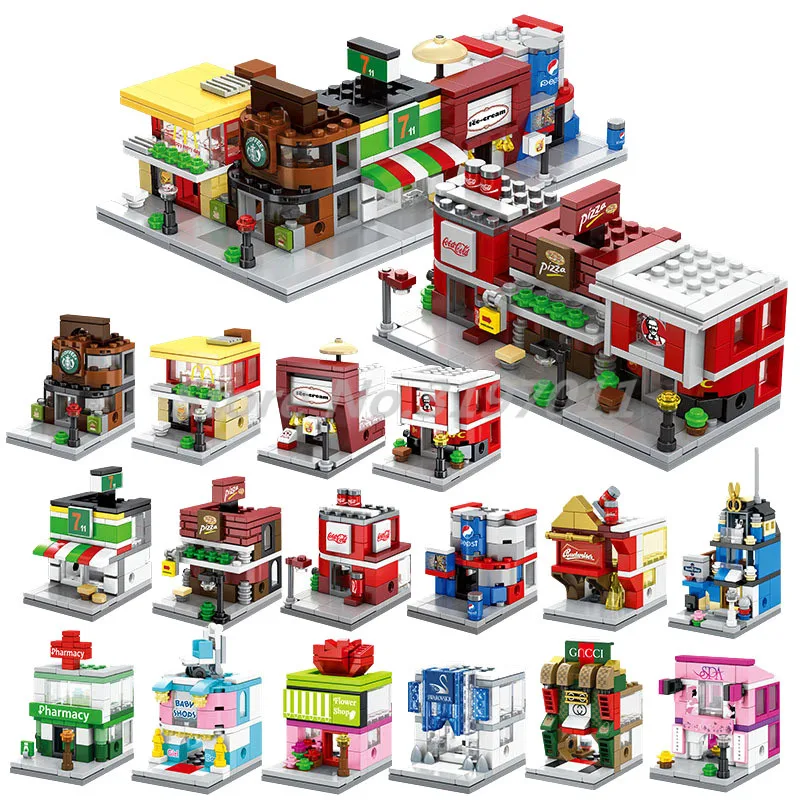 Macdonalds Building Blocks City Famous Shop Swarovski Barbershop New Mini City Street View Series Model DIY Toys For Children
Macdonalds Building Blocks City Famous Shop Swarovski Barbershop New Mini City Street View Series Model DIY Toys For Children
