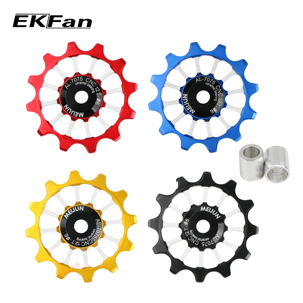 2pcs MEIJUN 12T Positive And Negative Tooth MTB Road Bike Ceramic Pulley 7005 Aluminum Alloy Rear Derailleur Bearing Wheel
2pcs MEIJUN 12T Positive And Negative Tooth MTB Road Bike Ceramic Pulley 7005 Aluminum Alloy Rear Derailleur Bearing Wheel