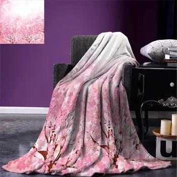 Light Pink Throw Blanket Japanese Cherry Blossom Sakura Tree with Romantic Influence Asian Nature Theme Warm Microfiber Blanket
Light Pink Throw Blanket Japanese Cherry Blossom Sakura Tree with Romantic Influence Asian Nature Theme Warm Microfiber Blanket