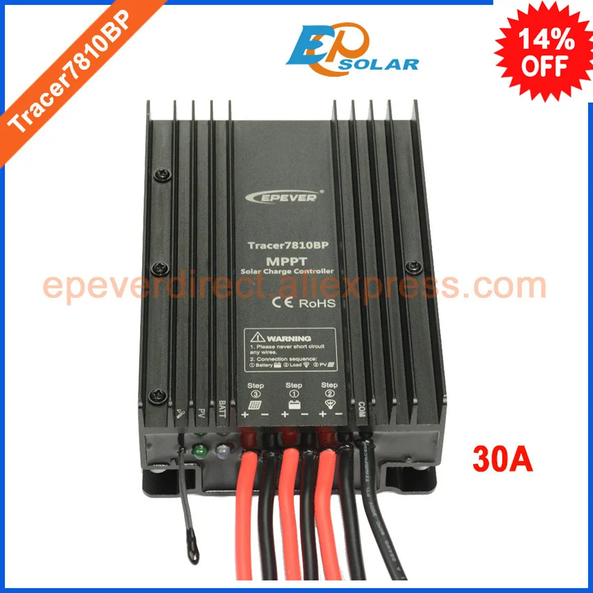 Tracer7810BP 30A 30amp EPEVER original factory product 12v 24v auto work solar controller use for lithium battery
Tracer7810BP 30A 30amp EPEVER original factory product 12v 24v auto work solar controller use for lithium battery
