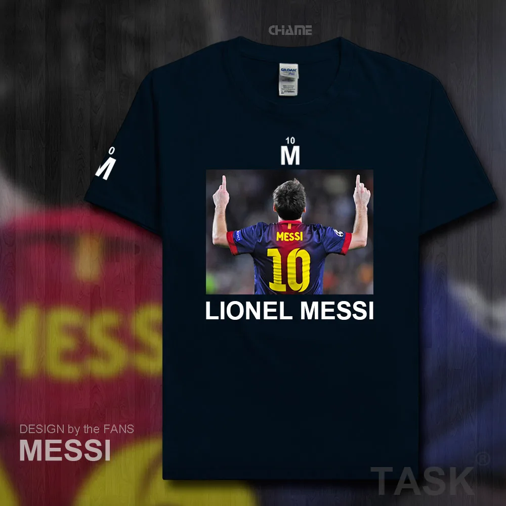 

Fashion Barcelona MESSI fitness cotton T-Shirt Men T Shirt 2017 Summer Streetwear brand clothing footballer Lionel LEO Argentina