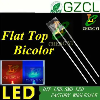 (LED Manufacturer)5MM RED&BLUE 3-PIN LED DIODE Flat top package dip led R2.0-2.2V B3.0-3.5V common cathode
(LED Manufacturer)5MM RED&BLUE 3-PIN LED DIODE Flat top package dip led R2.0-2.2V B3.0-3.5V common cathode