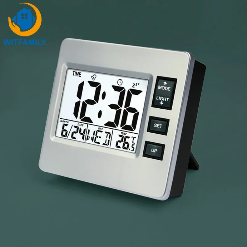 Multi-function Digital Alarm Clock Luminous Bed Electronic Clock Student Mute Small Table Clock Temperature Humidity Alarm Clock
Multi-function Digital Alarm Clock Luminous Bed Electronic Clock Student Mute Small Table Clock Temperature Humidity Alarm Clock