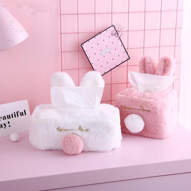 Tissue box cover sweet pink white plush rabbit tissue box durable home car hotel paper tissue holder home kitchen organizer
Tissue box cover sweet pink white plush rabbit tissue box durable home car hotel paper tissue holder home kitchen organizer