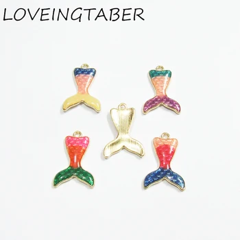 Newest ! 25mm*18mm 30pcs/lot New Designs Transparent Enamel Fish Tail Charms For Handmade DIY Jewelry Making
Newest ! 25mm*18mm 30pcs/lot New Designs Transparent Enamel Fish Tail Charms For Handmade DIY Jewelry Making