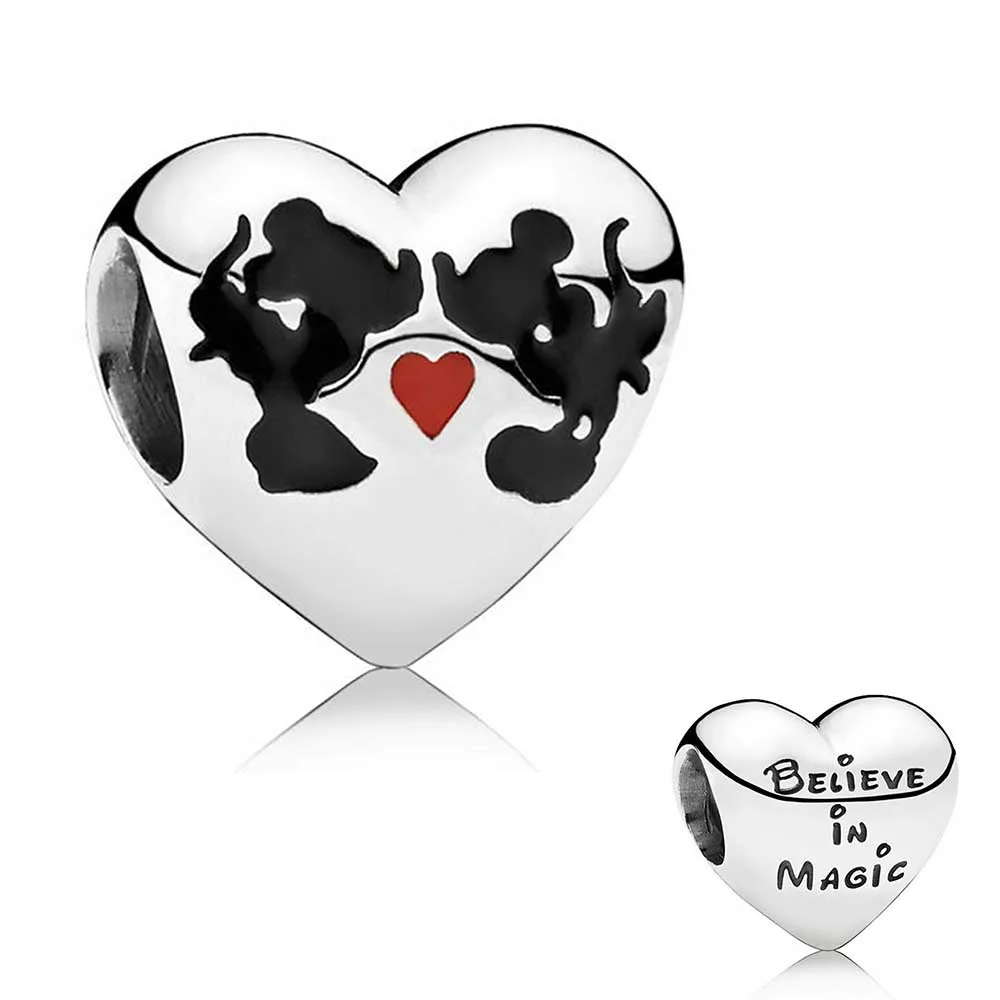 2018 New 100% Real 925 Sterling Silver Charms Diseny Mickey & Minnie's Kiss Heart Charms Fit Original Bracelet Diy Jewelry
2018 New 100% Real 925 Sterling Silver Charms Diseny Mickey & Minnie's Kiss Heart Charms Fit Original Bracelet Diy Jewelry