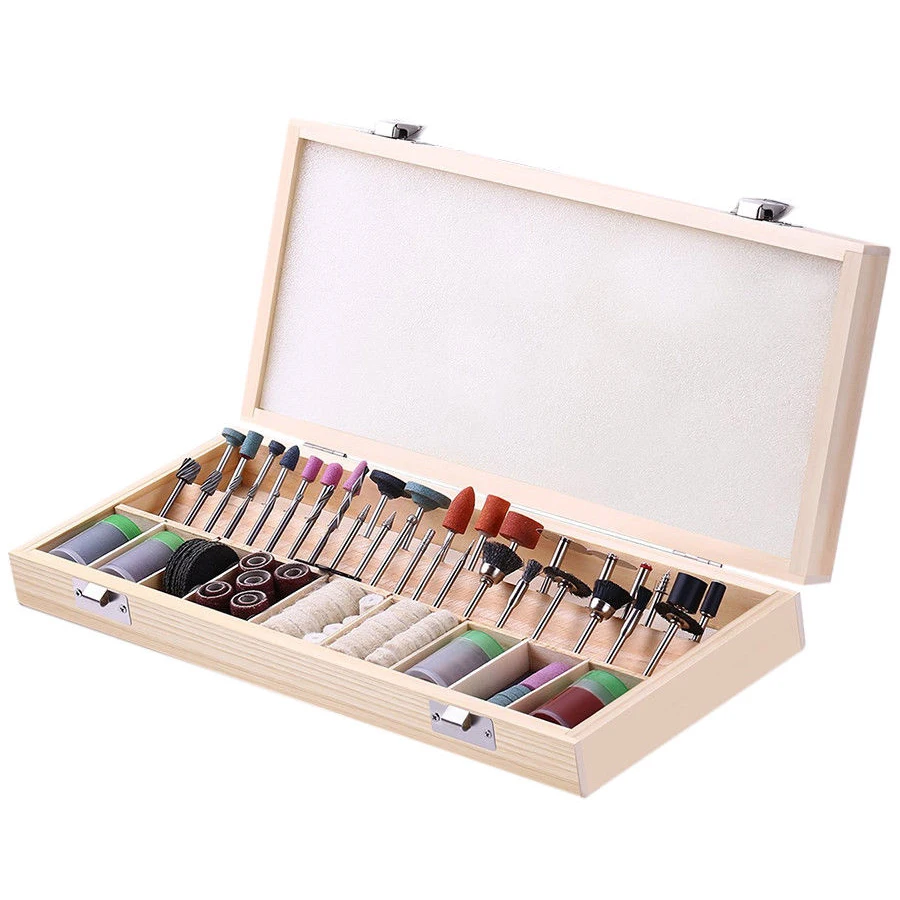 New Hot Sale 238 Piece Rotary Tool Accessories Kit Grinding Polishing Shank Craft Bits Grinder Metal 12.7*6*2 cm
New Hot Sale 238 Piece Rotary Tool Accessories Kit Grinding Polishing Shank Craft Bits Grinder Metal 12.7*6*2 cm