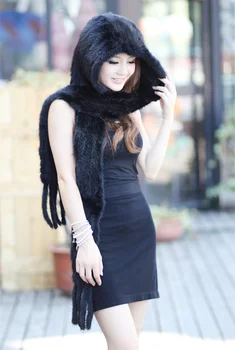 GTC095 WOMENS NEW STYLE WINTER WINDTIGHT WARM THERMAL GENUINE KNIT MINK FUR HOODED SCARF SHAWLS WRAPS IN BLACK COFFEE FOR GIRLS
GTC095 WOMENS NEW STYLE WINTER WINDTIGHT WARM THERMAL GENUINE KNIT MINK FUR HOODED SCARF SHAWLS WRAPS IN BLACK COFFEE FOR GIRLS
