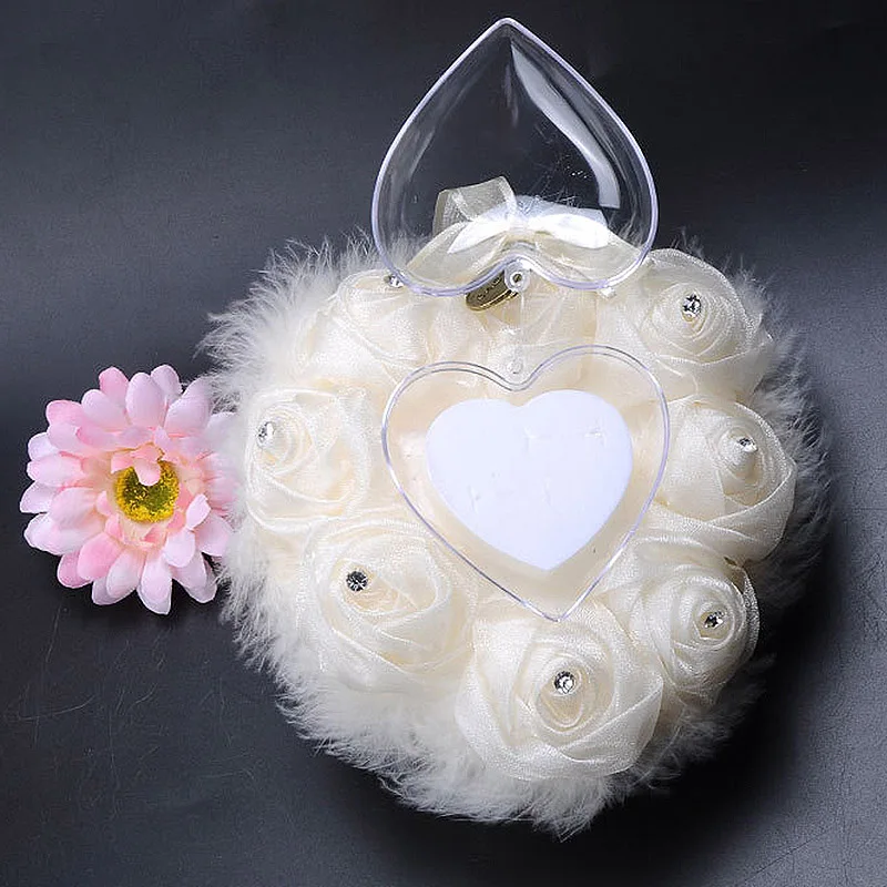 Chic Heart-shape Flowers Valentine's Day Gift Ring Pillow Cushion Pincushion Ring party decor marriage Wedding Decorations
Chic Heart-shape Flowers Valentine's Day Gift Ring Pillow Cushion Pincushion Ring party decor marriage Wedding Decorations