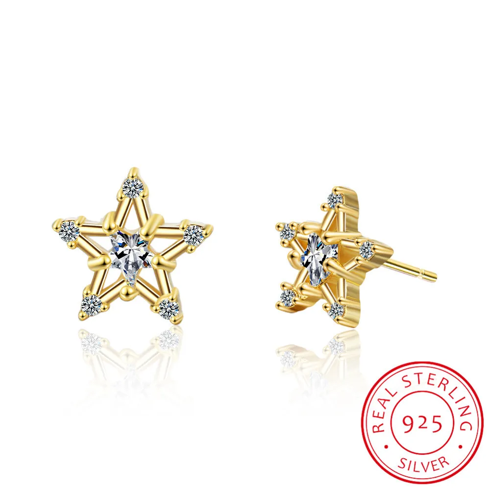 Starshine Clear Cz 925 Sterling Silver Star Push-back Women Stud Earrings Jewelry Brincos Pendientes Mujer
Starshine Clear Cz 925 Sterling Silver Star Push-back Women Stud Earrings Jewelry Brincos Pendientes Mujer
