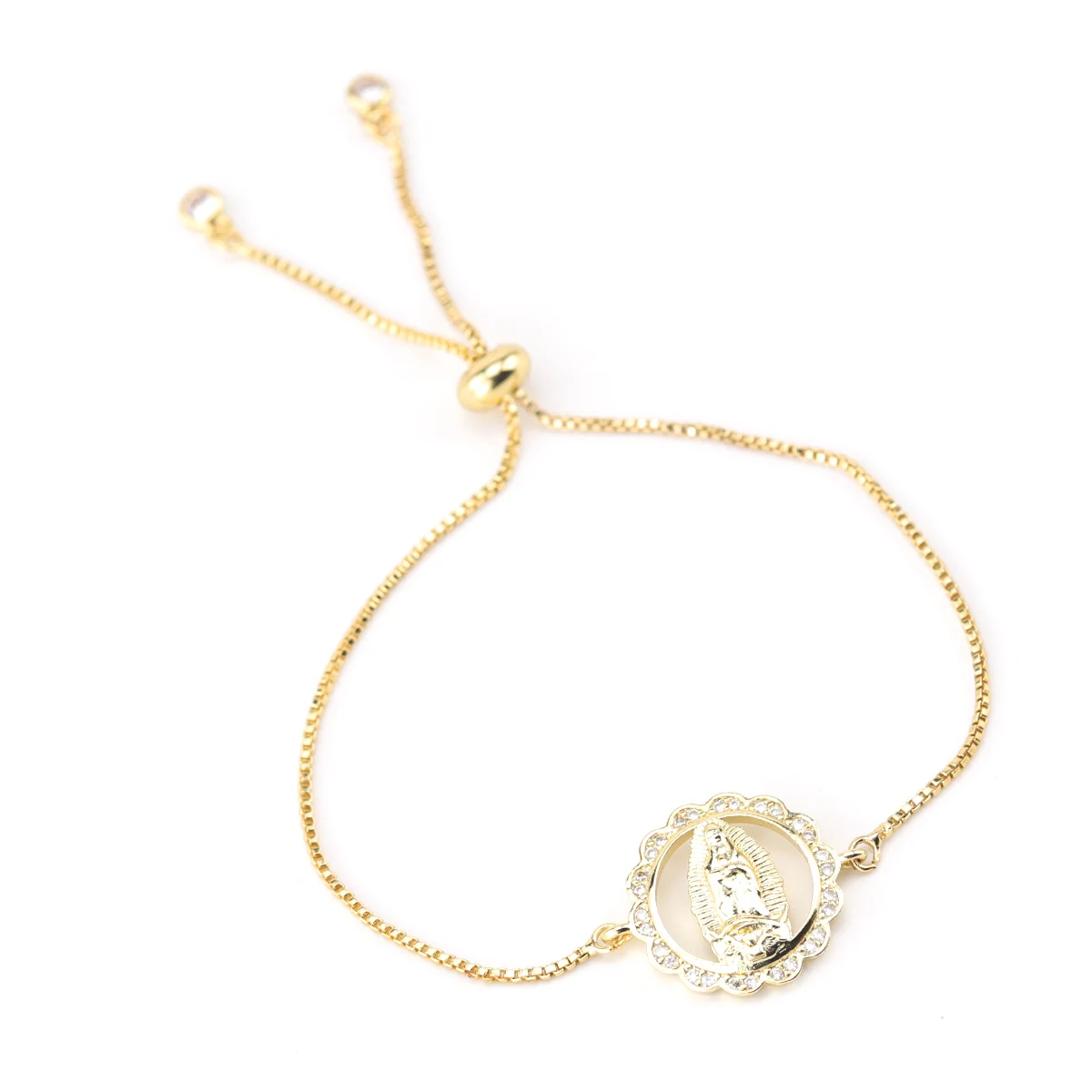 Luxury CZ white zircon Virgin Mary Charms bracelet Adjustable Link Chain women bracelets & bangles for women Jewelry accessories
Luxury CZ white zircon Virgin Mary Charms bracelet Adjustable Link Chain women bracelets & bangles for women Jewelry accessories