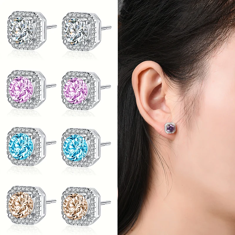 Classic Design Big Square Cubic Zirconia Wedding Stud Earrings 6 Colors Arrival High Quality 2018 1Pair Sale Allergy Free
Classic Design Big Square Cubic Zirconia Wedding Stud Earrings 6 Colors Arrival High Quality 2018 1Pair Sale Allergy Free