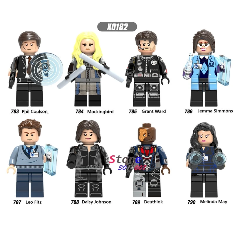 Single Marvel Agents SHIELD Mockingbird Ward Simmons fitz Coulson Johnson may Deathlok building blocks bricks toys for children
Single Marvel Agents SHIELD Mockingbird Ward Simmons fitz Coulson Johnson may Deathlok building blocks bricks toys for children