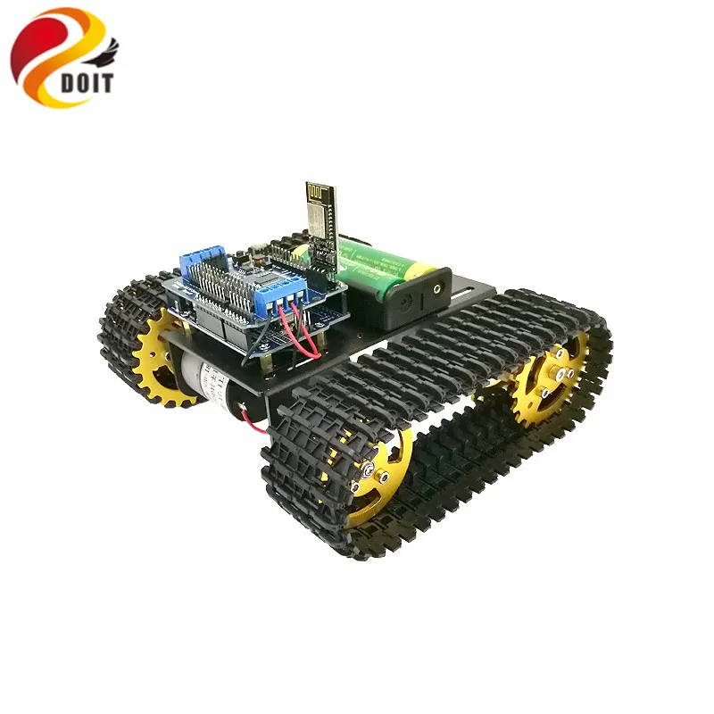 Mini T101 WiFi Control Smart Robot Tank Chassis Tracked Car Platform With UNO R3 Development Board+ Motor Driver Board
Mini T101 WiFi Control Smart Robot Tank Chassis Tracked Car Platform With UNO R3 Development Board+ Motor Driver Board