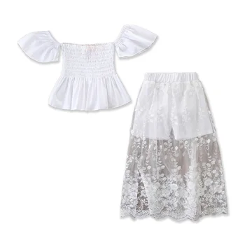 2019 Summer Kids Fashion Girls Clothing Sets 2 pcs White Lace Blouse Top White Flowers Pants Set For Teenage Girls Clothes Set
2019 Summer Kids Fashion Girls Clothing Sets 2 pcs White Lace Blouse Top White Flowers Pants Set For Teenage Girls Clothes Set