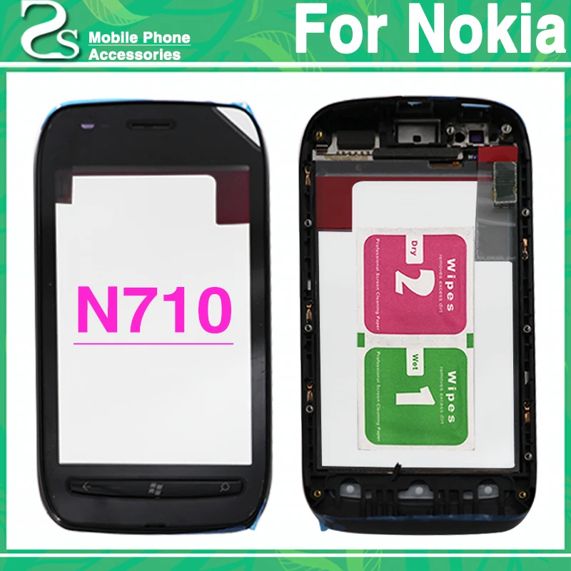 New N710 Touch Screen For Nokia Lumia 710 N710 Digitizer Touch Sensor Front Glass Panel With LCD Frame
New N710 Touch Screen For Nokia Lumia 710 N710 Digitizer Touch Sensor Front Glass Panel With LCD Frame