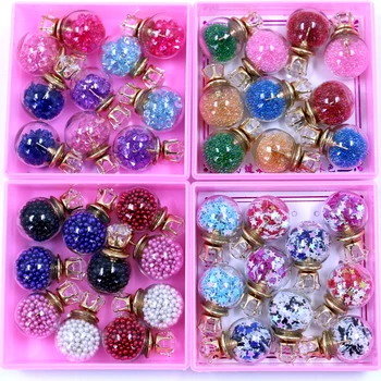 Free Shipping Glass Ball Crystal Double Faced Big And Small Stud Earrings Filled With Shining Rhinestone Small Beads 5pairs/lot
Free Shipping Glass Ball Crystal Double Faced Big And Small Stud Earrings Filled With Shining Rhinestone Small Beads 5pairs/lot