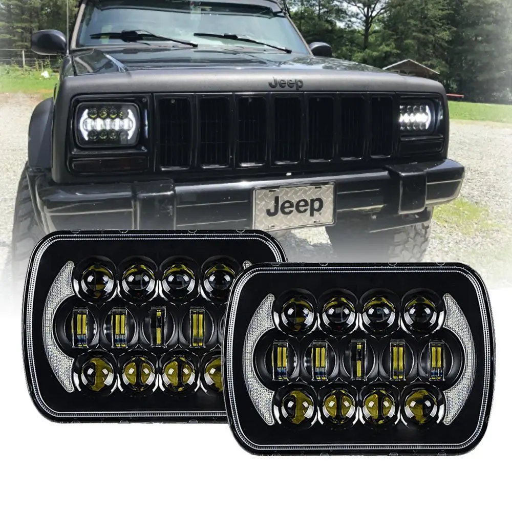 2 Pcs 5x7" LED Square Headlights With Daytime Running Light For Jeep XJ Cherokee MJ Comanche Truck 7X6 Inch Rectangular Headlamp
2 Pcs 5x7" LED Square Headlights With Daytime Running Light For Jeep XJ Cherokee MJ Comanche Truck 7X6 Inch Rectangular Headlamp
