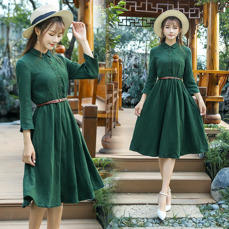 2019 new fashion women's dresses Retro embroidered cotton dress Slim literary Sleeve
2019 new fashion women's dresses Retro embroidered cotton dress Slim literary Sleeve