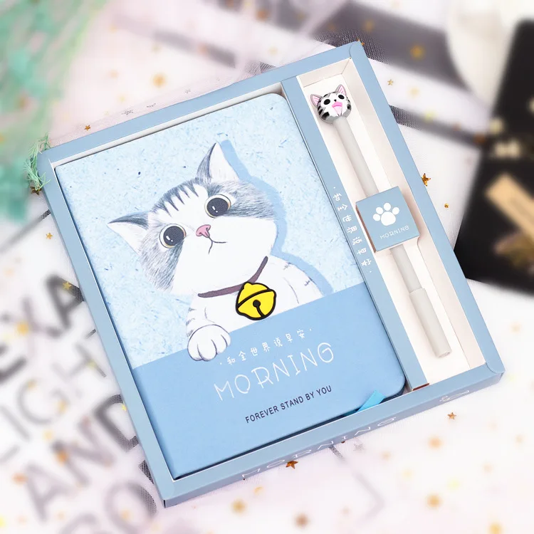 Creative A5 A6 Kawaii Cat Blank Notebook Journals Planner Journey Travel Notebook Girls Birthday And Graduation Gift Set 
Creative A5 A6 Kawaii Cat Blank Notebook Journals Planner Journey Travel Notebook Girls Birthday And Graduation Gift Set