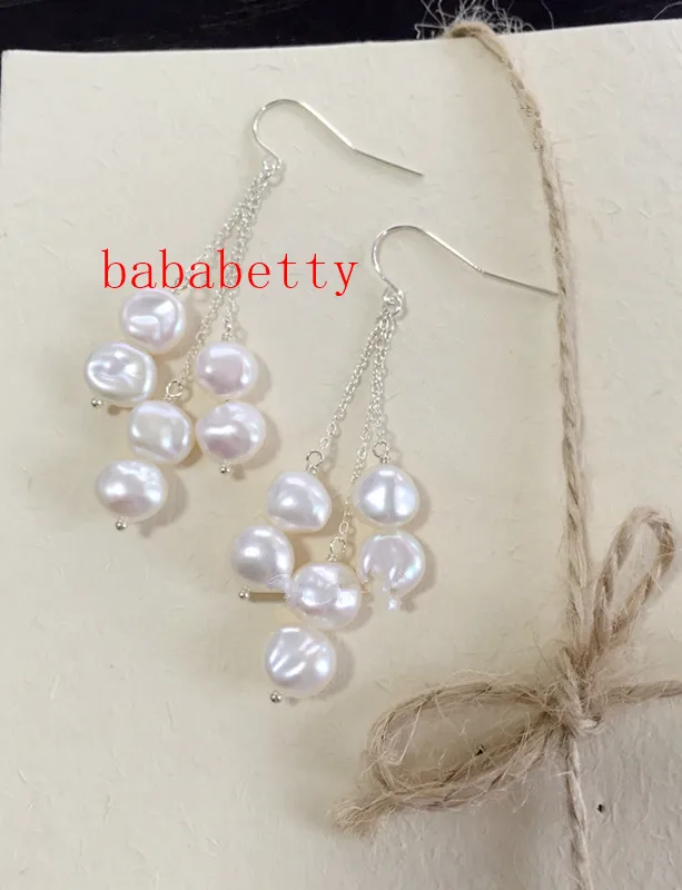 New Natural Breeding Freshwater white Pearl Shape Irregular 8 -9 mm Earrings 925 sterling silver
New Natural Breeding Freshwater white Pearl Shape Irregular 8 -9 mm Earrings 925 sterling silver